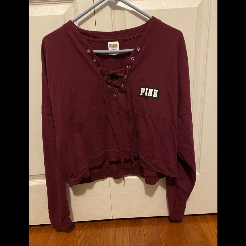 PINK VS Long sleeve crop top